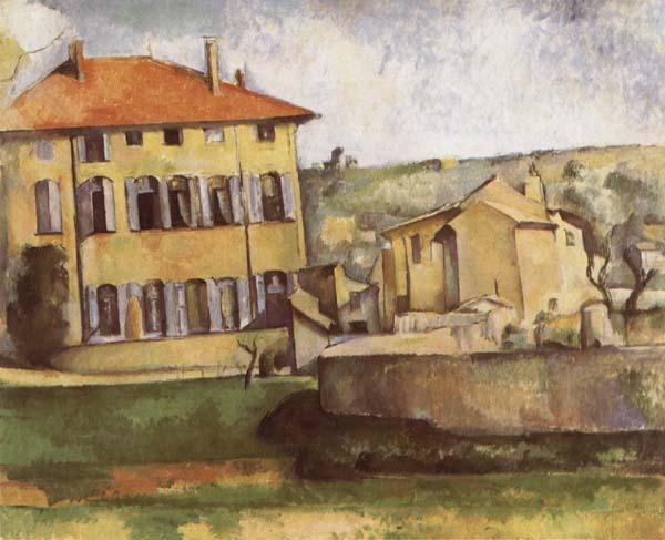 House and Farm at jas de Bouffan, Paul Cezanne